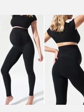 BLANQI Maternity Black High-Waist Shaping Leggings Size XL